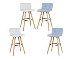 Lot de 2 Chaise de Cuisine Salle à Manger Design Assise rembourrée Pieds en Bois couleur envoyée au