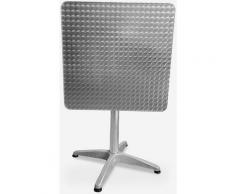 Table pliante carré bar extérieur en acier 70x70cm Locinas