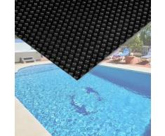 Bache à bulle été 400µ noire pour piscine 5 x 8 m