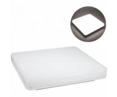 Lot de 2-18W Plafonnier LED Lampe Carrée sur Plafond IP40 Éclairage pour Salle de Bain et Cuisine