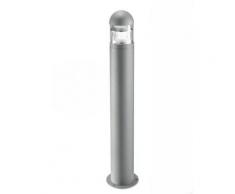 Poteau en aluminium hab led ip54 lampadaire extérieur moderne e27, finition métal gris-aluminium