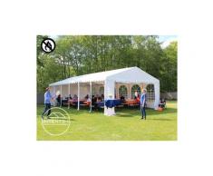 Intent24.fr - INTENT24 6x10m tente de réception, PVC env. 550g/m² anti-feu, H. 2m, gris-blanc