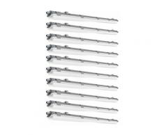 Lot de 10 plafonniers LED, entrepôts, halls, pièces humides, baignoires, luminaires, sous-sol,