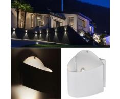 Ensemble de 8 appliques murales LED façades lampes d'éclairage de terrasses blanches Hof IP44