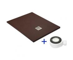 Receveur de douche extra plat Chocolat Ral 8017 80X110
