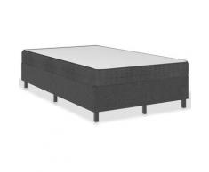 Vidaxl - Sommier Tapissier Tissu Gris Foncé 120x200 cm Modèle 2