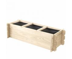 Carré Potager au Sol Basil - bois seché - Robuste et Pérenne - Feutre Géotextile Intégré - Limite