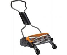 Fiskars Tondeuse à gazon manuelle, Tondeuse à cylindre avec système de coupe sans frottement des