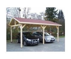 Carport double pente - DOUBLE / couverture bardeau bitumé