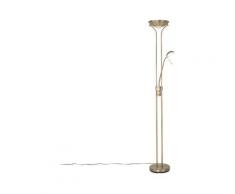 QAZQA diva - LED Dimmable Lampadaire avec lampe de lecture Classique/Antique variateur inclus - 1
