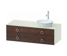 Duravit White Tulip, meuble sous-vasque suspendu, largeur 1300 x profondeur 550mm, avec 2 tiroirs,