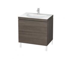 Duravit lavabo pour meuble en L-Cube, c-collée avec socle vertical, 2 tiroirs, sans trou pour