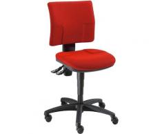 Topstar Chaise pivotante standard - contact permanent - rouge, sans accoudoirs