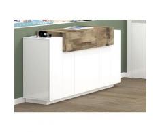 Dmora - Buffet moderne, Buffet design avec 4 portes, Made in Italy, Meuble TV, Buffet de salon,