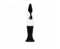 Lampe à lave Roxy au design vintage noir avec liquide clair et cire noire H:40 cm G9 incl. - Noir,