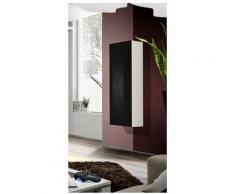 Vitrine murale - Fly - 40 cm x 126 cm x 29 cm - Blanc et noir - Livraison gratuite - Blanc