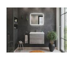 Mars 700 Slimline avec miroir LED meuble de salle de bain Aspect Béton