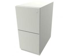 Bisley Caisson roulant Note™, avec 2 tiroirs pour DS, h x l 645 x 300 mm, blanc pur | NW352M7FF625