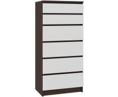 SKANDI | Commode contemporaine chambre + salon + bureau 130x60x40 cm | 6 tiroirs | Meuble design