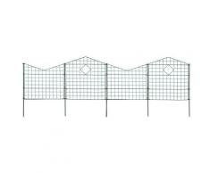 Ensemble de clôtures d'étang 10 éléments Barrière de jardin vert