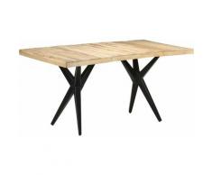 Table de salle à manger 160x80x76 cm Bois de manguier brut8061-A