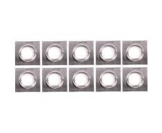 Etc-shop - Lot de 10 spots encastrables LED plafonniers aluminium orientable salle à manger salon