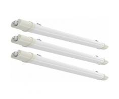 Ensemble de 3 lampes de baignoires LED halls d'entrepôt industriel éclairant des plafonniers de