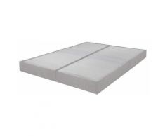 Ebac Literie - Sommier tapissier 80+80x200 Omega tissu lin 18 lattes