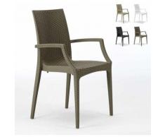 Chaises de jardin fauteuil accoudoirs bar café restaurants en Poly-rotin BISTRO ARM Grand Soleil |