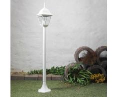 Lichterlebnisse - Lampadaire d'extérieur TIROL blanc au design élégant en style campagnard H:105cm