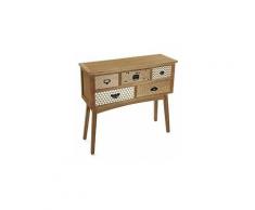 Pavia Meuble d'Entrée Étroit, Table console, 84,5x30x90cm - Marron - Versa