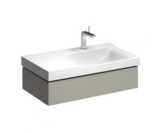 Xeno 2 Meuble sous-lavabo avec découpe pour siphon à droite 807491 880x220x462mm, Greige, laqué mat