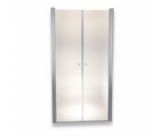 Porte de douche 185 cm largeur réglable 108-112 cm Dépoli-opaque