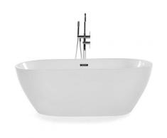 Baignoire autoportante de forme ovale en acrylique blanche NEVIS
