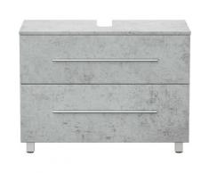 Meuble sous vasque 85 cm avec pieds Béton
