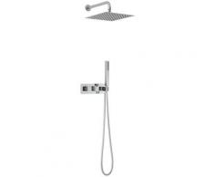 Hudson Reed - Kit de Douche à Encastrer avec Pommeau Mural 30 x 30CM et Douchette - Gamme Kubix