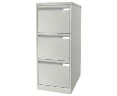 Bisley Classeur pour dossiers suspendus à 1 rangée, 3 tiroirs, format A4, blanc pur | 3633625
