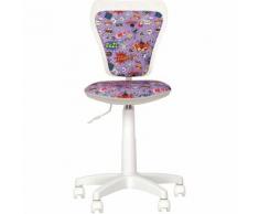 Ministyle Comics- Fauteuil, Chaise De Bureau Pour Enfant. Violet / Blanc.Cm3