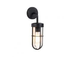 Applique murale noire avec verre - Elza Rustique Luminaire exterieur IP44 - Qazqa