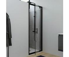 Porte de douche pivotante Black Mat NERINA 80 cm - 6mm