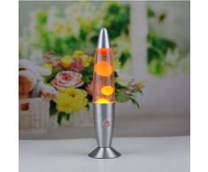 Lampe à lave futuriste orange avec interrupteur