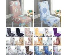 Housse de chaise extensible en une seule piece en polyester, imprimeviolet
