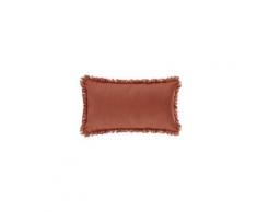 Ac-déco - Coussin à franges - L 50 cm x l 30 cm - Rouge - Livraison gratuite - Rouge