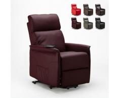 Fauteuil de relaxation électrique avec système lève personne pour seniors 2 roues Amalia | Couleur: