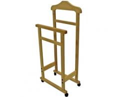 Porte-valet de chambre en bois de noyer clair