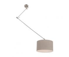 Lampe à suspension acier avec abat-jour 35 cm gris vieux réglable - Blitz I Qazqa Moderne Luminaire