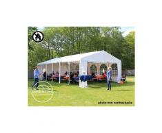 Intent24.fr - INTENT24 6x8m tente de réception, PVC env. 550g/m² anti-feu, H. 2m, blanc