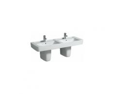 Renova Nr.1 Plan meuble double lavabo 130x48cm, Coloris: Blanc - 122130000 - Keramag