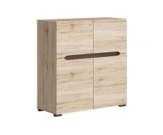 SUZANNI - Buffet à deux portes pour salon chambre adulte - Style scandinave - 104,5 x 100 x 41,5 cm