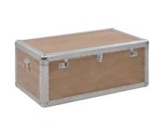 Vidaxl - Boîte de rangement Bois de sapin massif 91x52x40 cm Marron